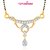 MEENAZ CELESTIAL LOVE GOLD AND RHODIUM PLATED CZ MANGALSUTRA PENDANT MSP724