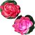 6th Dimensions Floating Lotus Flower Pink and Red (Set of 2 )