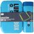 6thdimensions Stylish Lunch Box and Bottle Set With Two Compartment and Spoon Made of Food Grade Plastic For Kids- Blue