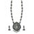 Zaveri Pearls Dark Antique Oxidised Temple Necklace Set - ZPFK5989
