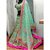 MakeMyFashion Green colour banglori silk heavy embroidered designer semi stitched lehenga choli
