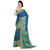 Triveni Blue Georgette Printed Saree With Blouse