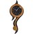 Decorative Retro Plastic and Glass Pendulum Wall Clock (12.5 cm x 2.5 cm x 45 cm, Black and White)  - Brown