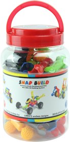 FLYING START Snap Build 27 Pieces Movable 3D Building Blocks Learning and Educational Construction Toys Ages 4+ (Multi colour)