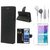 Samsung Galaxy A7 2016 ( A710 ) Mercury Flip Cover Color Black  With Tempered Glass And 3.5mm Jack Super Quality  Handsfree