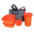 Topware Plastic Lunch Box With Insulated Bag Orange No. of Pieces 4