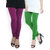 Ladies Cotton Leggings Pack of 2 (Green and Voilet)  ,Girls Chudithar Pants(TH-GTR8795)