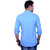 La Milano Men's Sky Blue Slim Fit Casual Shirt