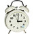 6th Dimensions Mute Quartz Movement Twin Bell Alarm Clock With Nightlight And Loud Alarm (White)