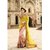 Styloce Georgette Embroidered Yellow Half  Half - Sty-9229