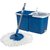Gala Twin Bucket Spin Mop Set  (Built in Wringer Blue, White)