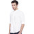 Men's Solid Casual White Shirt