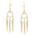VK Jewels Three Long Nail Gold Plated Alloy Drop Earring Set For Women & Girls- ERZ1623G [VKERZ1623G]