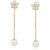 VK Jewels Flower Circle Pearl Gold Plated Alloy Drop Earring Set For Women  Girls- ERZ1640G VKERZ1640G