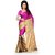 Meia Black Polycotton Printed Festive Saree With Blouse