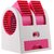 Portable Mini Air Conditioner Dual-Port Fan Rose Red