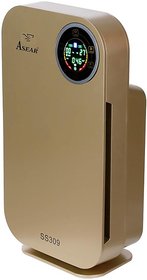 Air Quality Sensor ,LCD Display, Gold Portable Room Air Purifier Gold