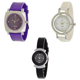 Glory Combo Of Designer Ladies Watch Pack Of 3 by 7Star