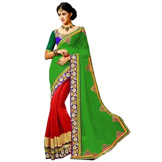 KHODALENTERPRISE1997 Embroidered Work With Blouse Multicolored Georgette Saree 157