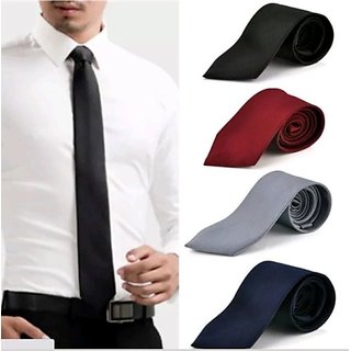 ShopLuvOnline Combo set of 4 slim necktie tie Birthday B'day Gift