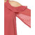 Fabrange Pink Plain Ruffled Basic Top For Women
