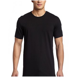 Buy Plain Black Cotton T-Shirt Online @ ₹199 from ShopClues
