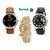 2 HMT Leather Men's Watches+1 AKS Designer Women's Watch (Combo of 3)