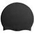 Alig Brand New Silicone Swimming Cap Black Color Swim Head Cover Hair Protection