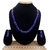 SAIYONI Gold Plated Blue Alloy Necklace Set For Women