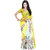 Meia Yellow Georgette Floral Saree With Blouse