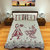 Chokor Red Colour Printed Double Bedsheet with two pillow covers