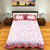Chokor Pink Colour Printed Double Bedsheet with two pillow covers