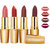 RythmX Creamy Matte Professional Lipsticks Combo Gold  (Nude, Red, Coffee, Wine) Set of 4 (4 Grams /Pc)