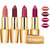 RythmX Creamy Matte Professional Lipsticks Combo Gold  (Nude, Maroon, Pink, Wine) Set of 4 (4 Grams /Pc)