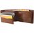 Arpera Tan Brown Genuine Leather Mens Wallet With Detachable Card Holder C1