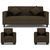 Jakarta 5 Seater (3+1+1) Sofa Set in Brown Upholstery with Cushions