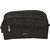 BagsRUs Black Compact Faux Leather Toiletry Organizer Cosmetic Bag Travel Kit Bag for Men and Women (TK106EBL)