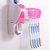 Automatic Toothpaste Dispenser with 5 Toothbrush Holder Adhesive Based