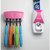 Automatic Toothpaste Dispenser with 5 Toothbrush Holder Adhesive Based