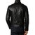Mens Stylish Motorcycle slim fit Genuine  Leather Black Outwear Jacket