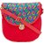 HAQEEBA Red Embroidered Sling Bag