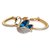 Om Jewells Austrian Blue and White Crystals Swan Bangle Bracelet Designed for Girls and Women BR1000006