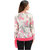 Timbre Women Stylish Long Sleeves White Floral Georgette Top