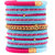 Thirsty Guys Multi Color Silk Thread Plastic Bangle Set For Women