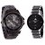 Rosra Black And IIK Colloction SilverBlack Men Watches Combo Of 2 By Prushti