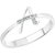 Vighnaharta initial ''A'' Alphabet (CZ) Silver and Rhodium Plated Ring For Girls - VFJ1178FRR16