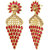 Jewels Capital Exclusive Golden Pink White Earring Set / S 3853