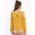 Raabta Fashion Mustard Plain Round Neck Crop Tops for Women