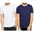 Rico Sordi Men's Navy & White Round Neck Set of 2 T-shirt