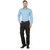 RG Designers Micro Checks Light Blue Solid Slim Fit Formal Shirt For Men